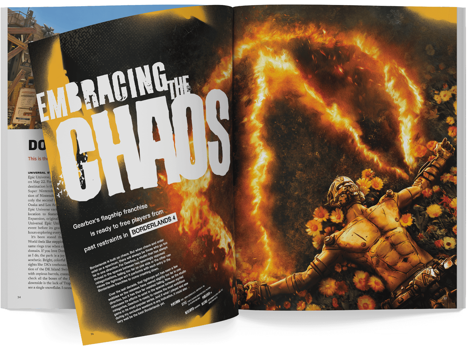 Game Informer Issue 369 - Borderlands 4 spread preview