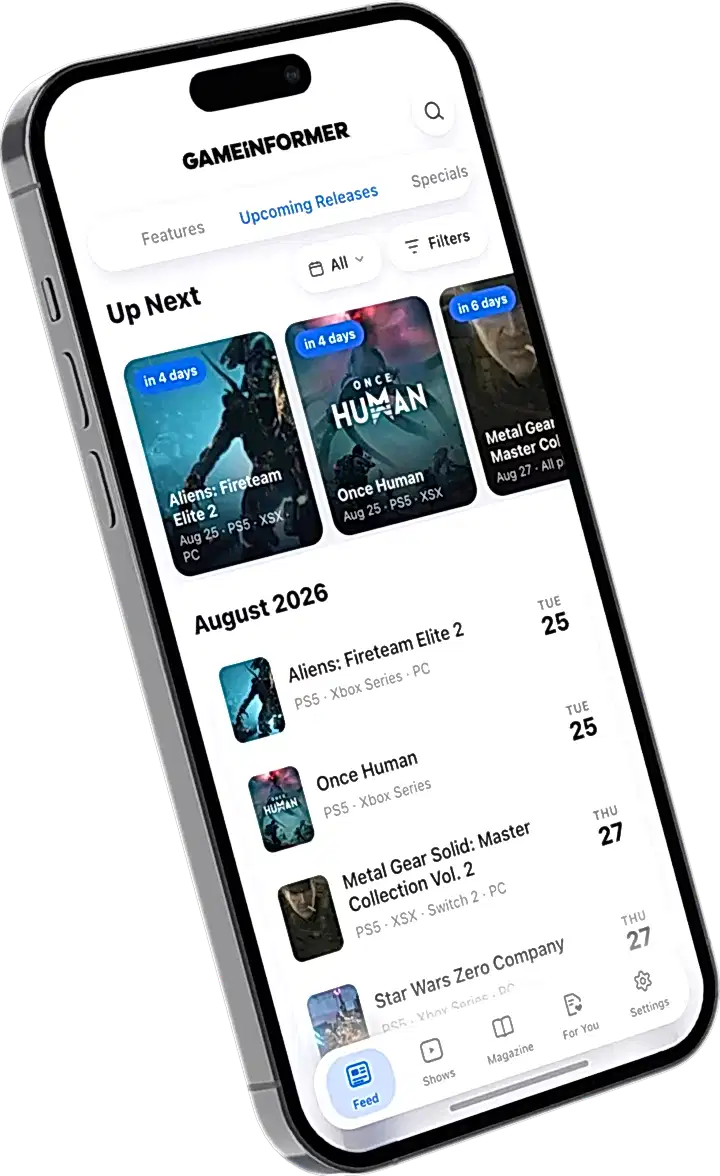 Game Informer mobile app displayed on a phone